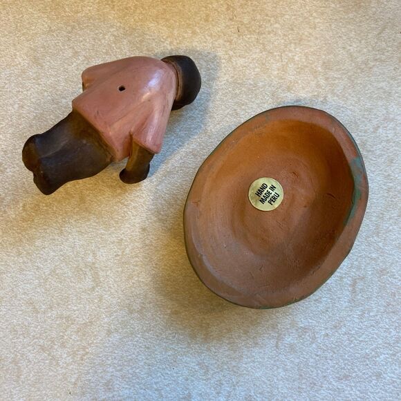 Chulucanas Nativity Pottery Folk Art VTG 9 Piece Painted Made in Peru Christmas - Picture 6 of 16